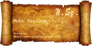 Mohr Szelina névjegykártya